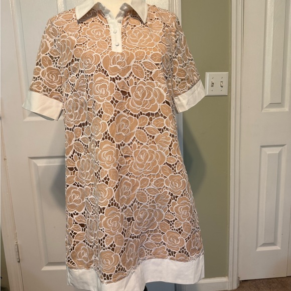 Delicate Days Taupe Crochet Dress by Shop the Mint - Picture 3 of 14